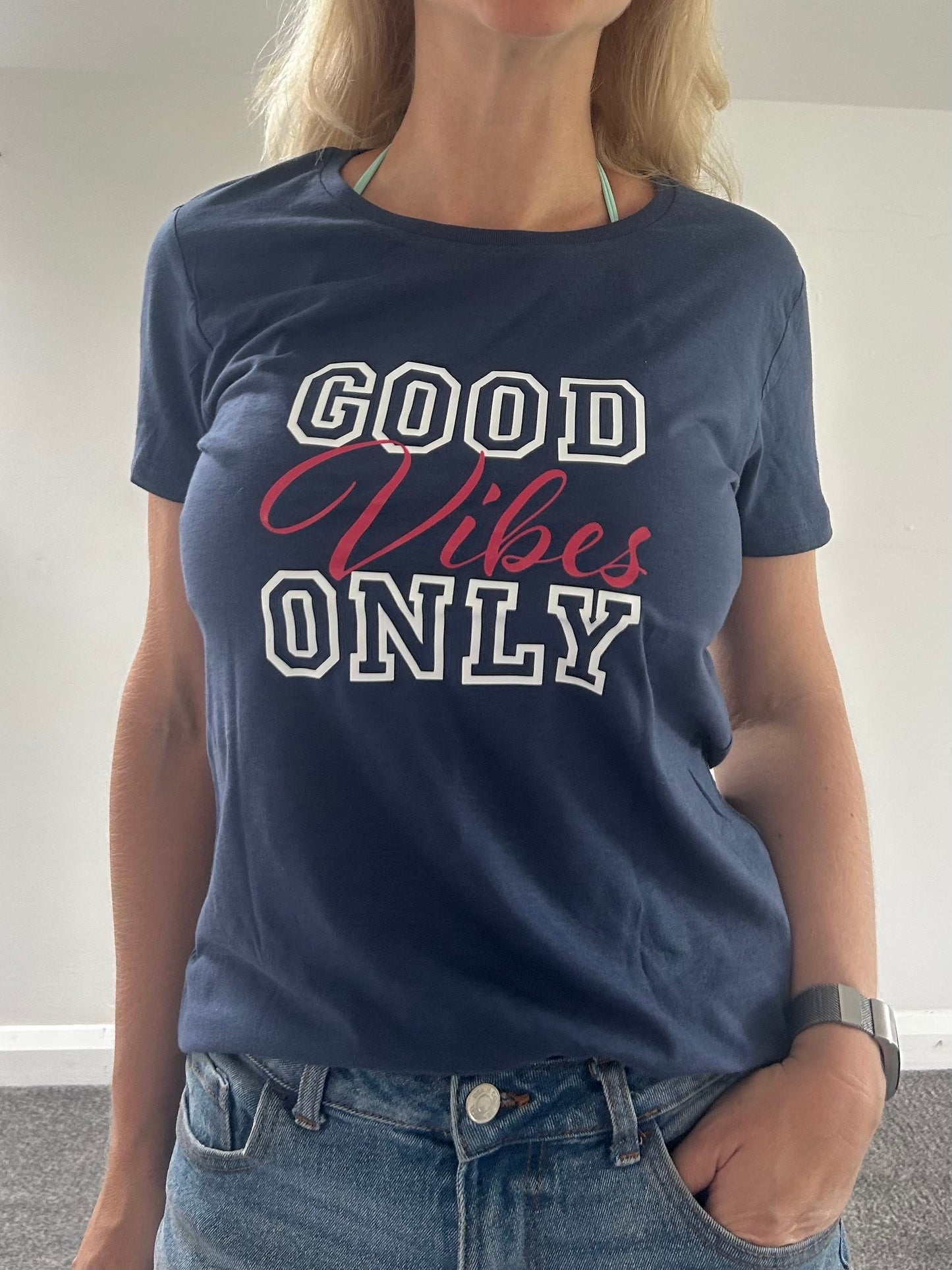 'Good Vibes Only' Women's Basic Short Sleeve T-Shirt