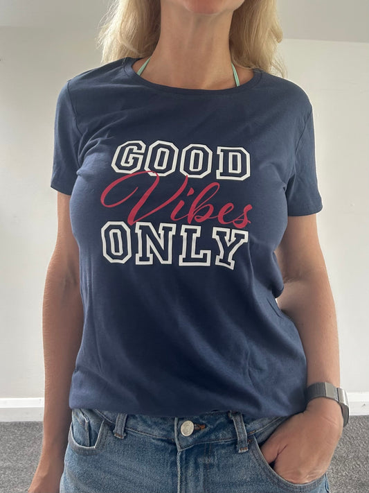 'Good Vibes Only' Women's Basic Short Sleeve T-Shirt