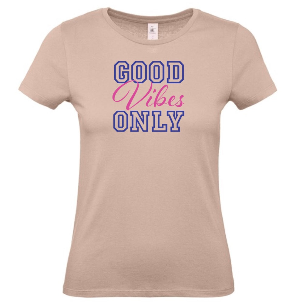 'Good Vibes Only' Women's Basic Short Sleeve T-Shirt