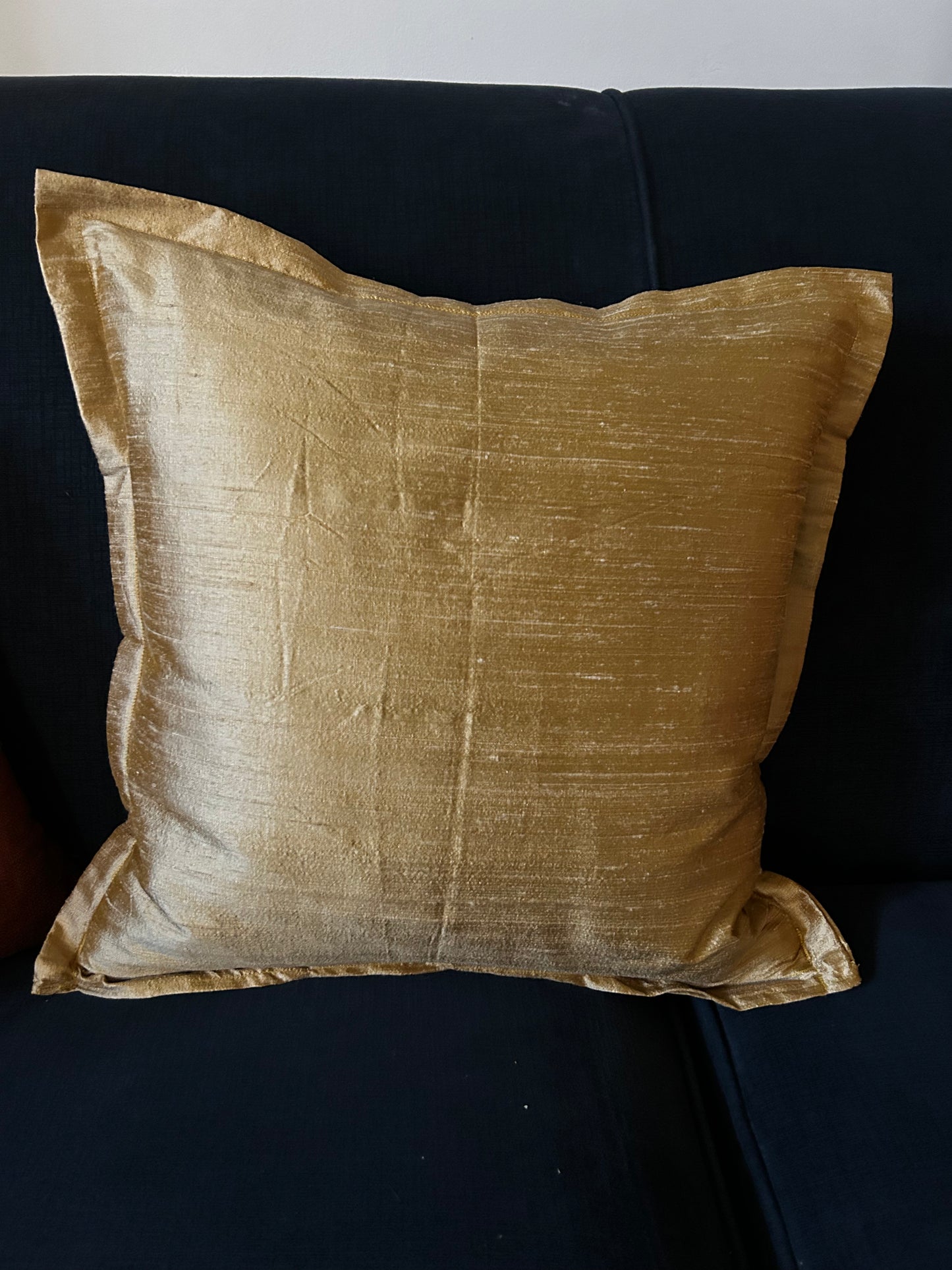 Gold Silk Scatter Cushion Cover