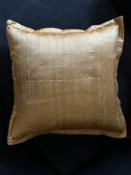 Gold Silk Scatter Cushion Cover