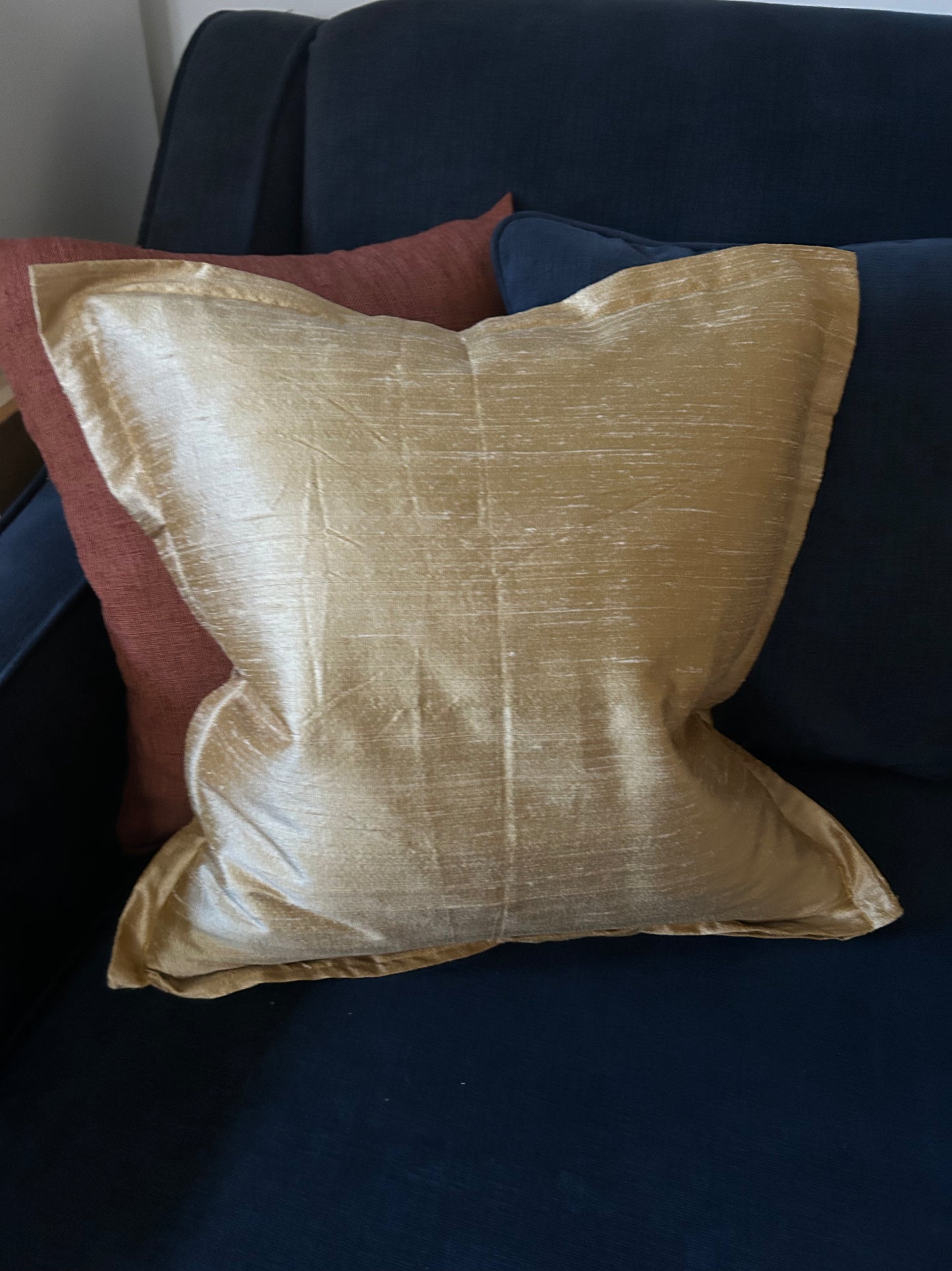 Gold Silk Scatter Cushion Cover