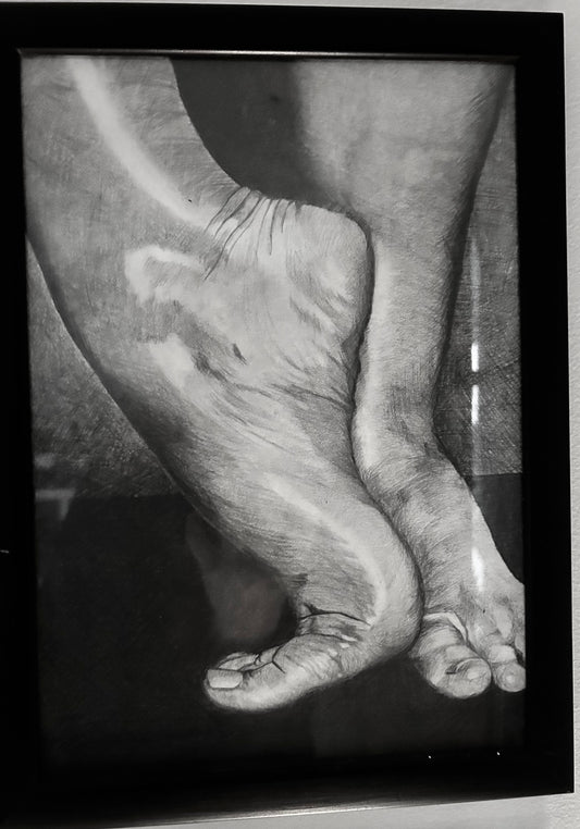 feet, drawing, pencil