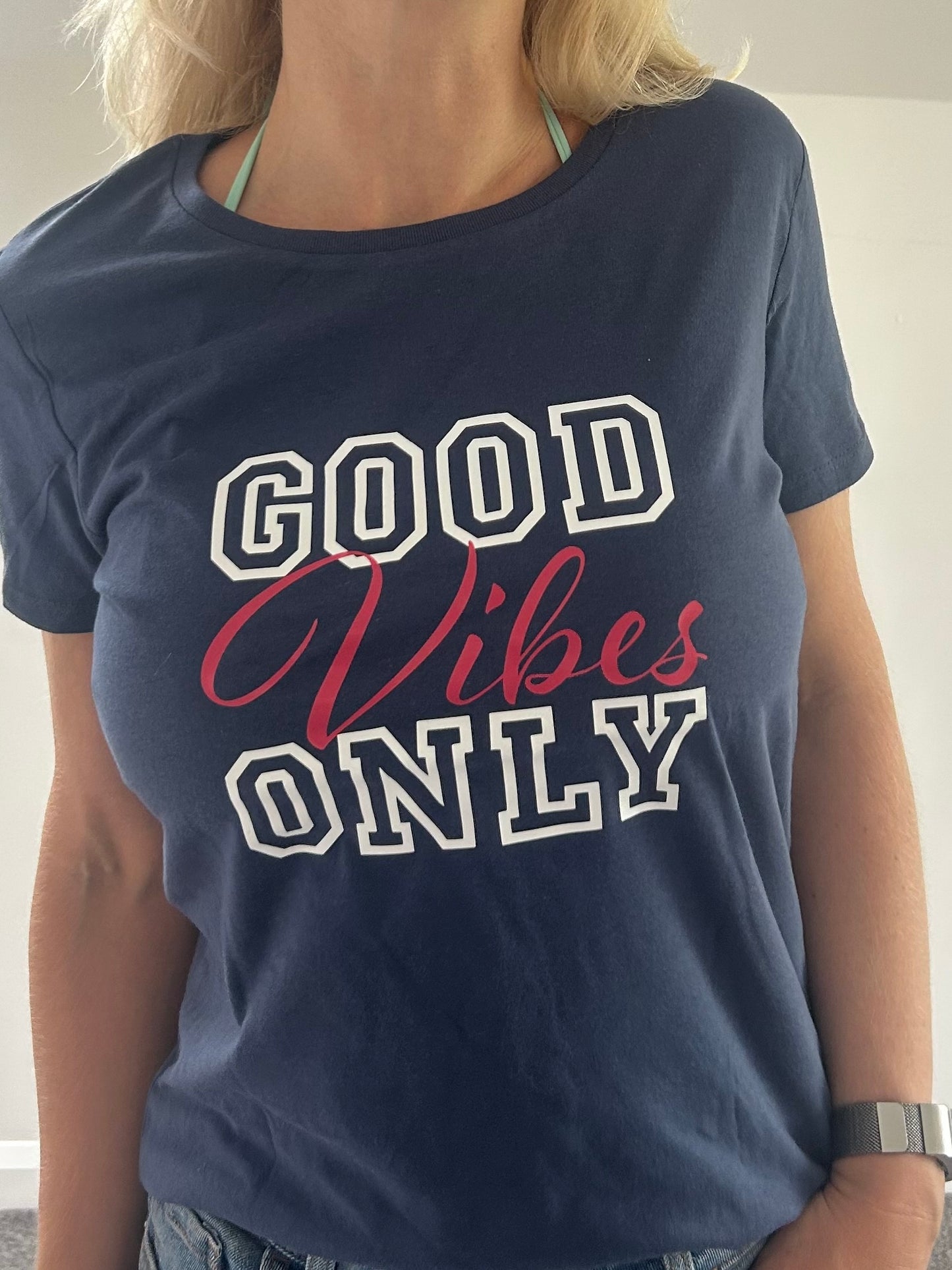 'Good Vibes Only' Women's Basic Short Sleeve T-Shirt